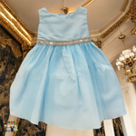 Baby Party / Flower Girl Dress (B-754)-Girls-Light Blue-S-Chacho's-Kids