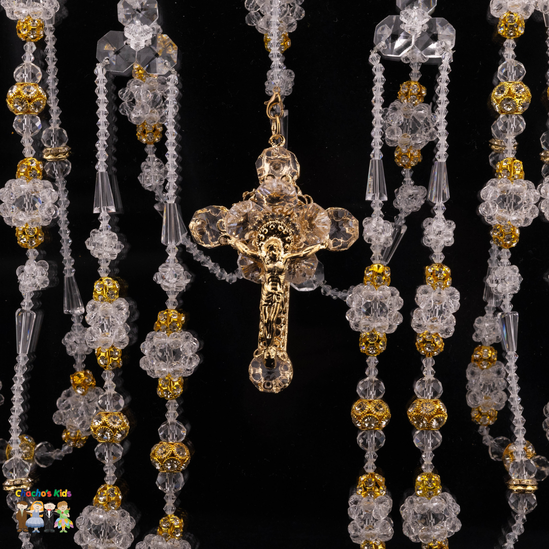 Wedding Lassos-Gold Clear Crystal Lasso-Chacho's Kids