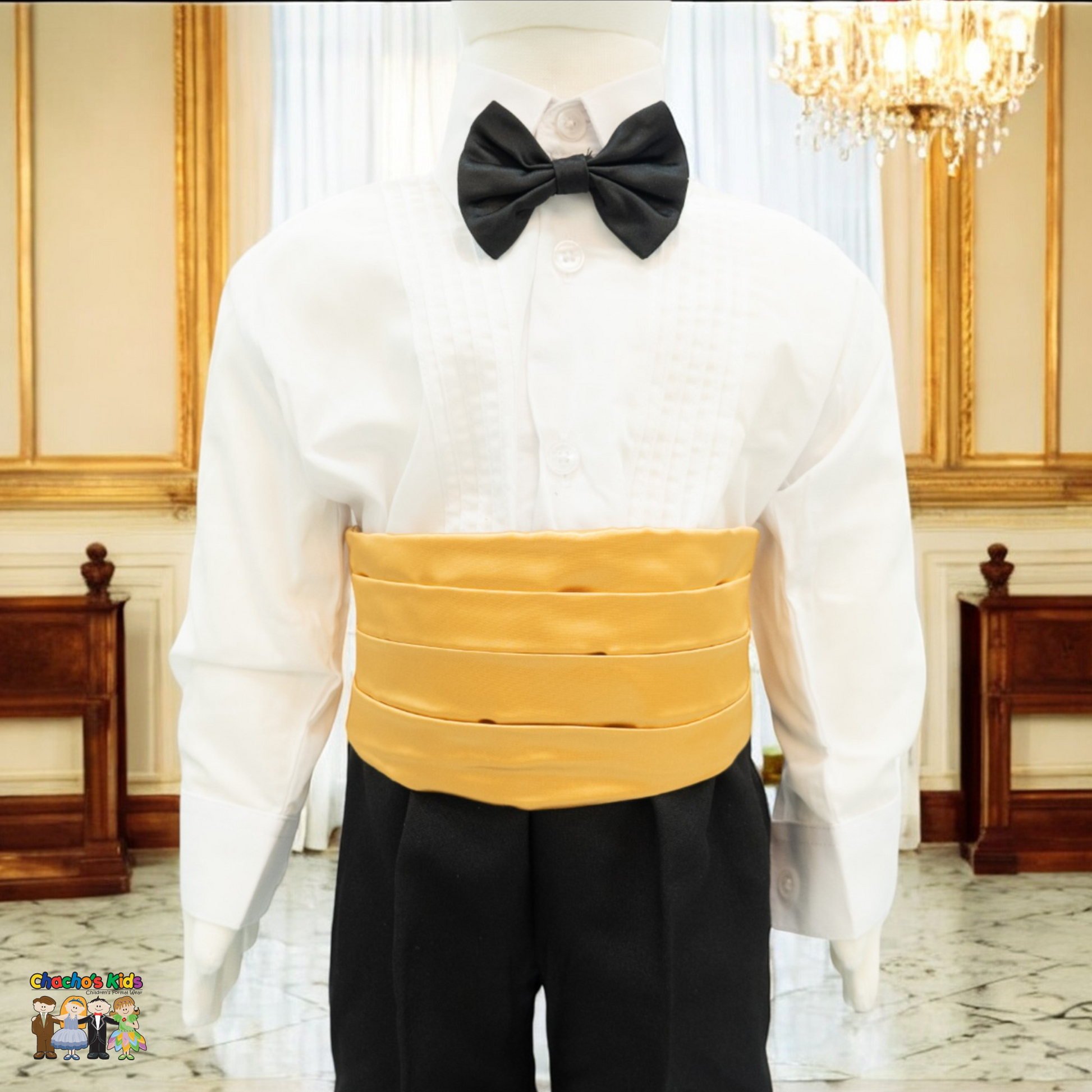 Satin Cummerbund (Gold) Chacho's Kids Satin Cummerbund (Gold) Chacho's Kids