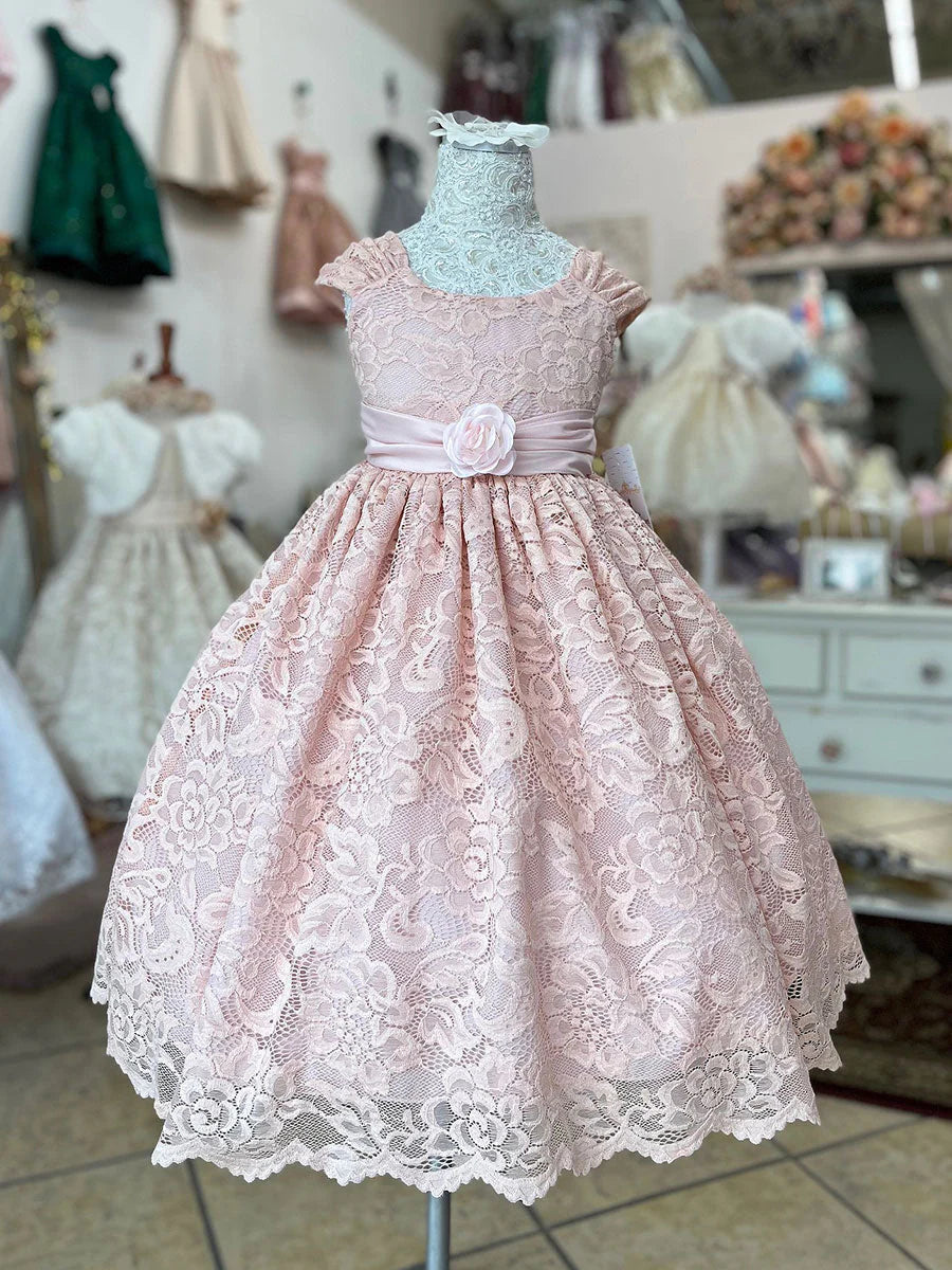 Party / Flower Girl Dress (216)-Girls-Blush-2-Chacho's Kids