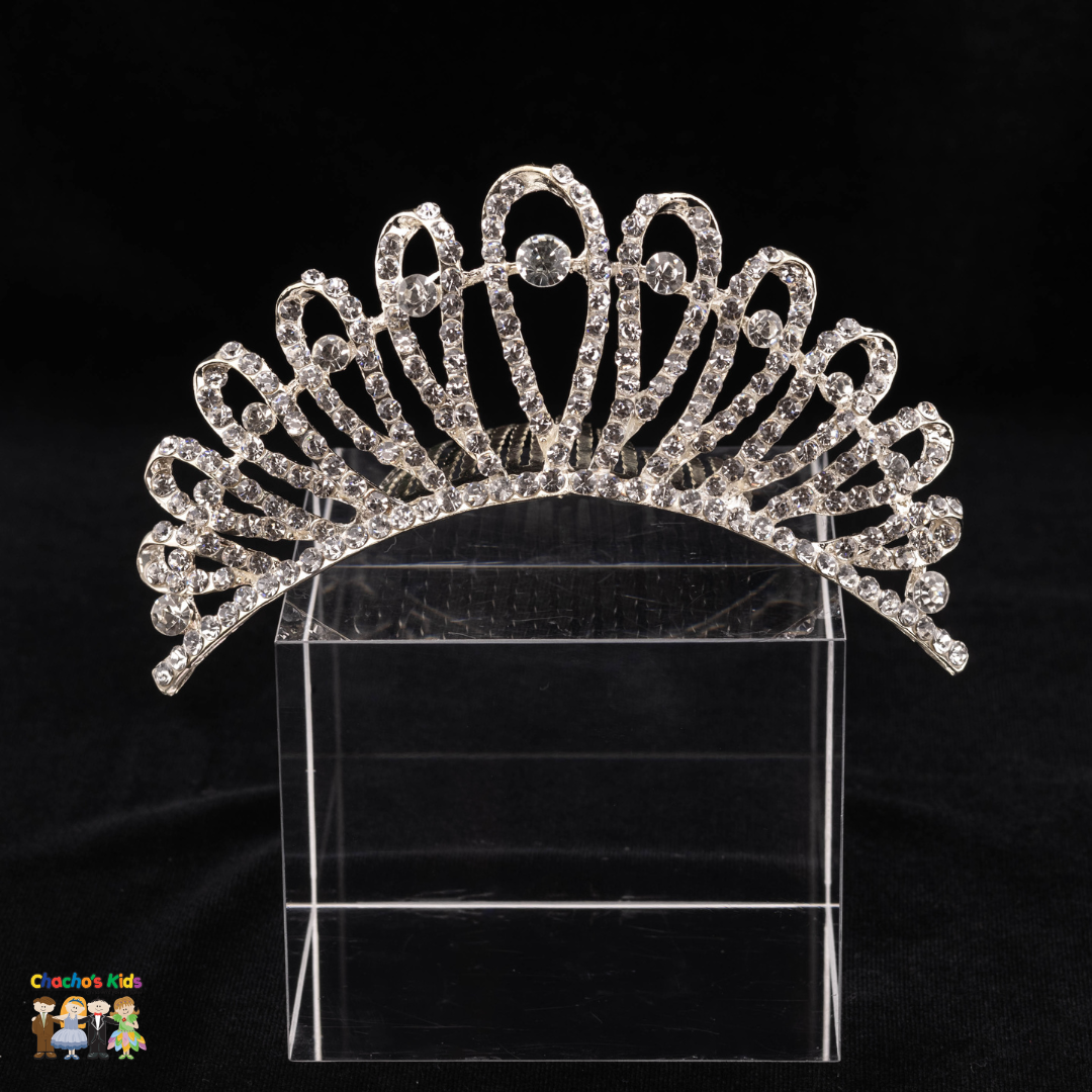 Girls Princess Silver Tiara (TR-775)