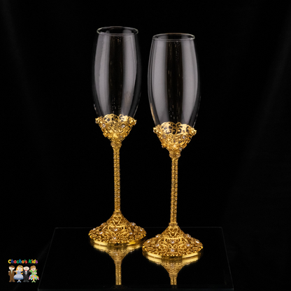 Wedding Flutes Set-Gold-082--Chacho's Kids