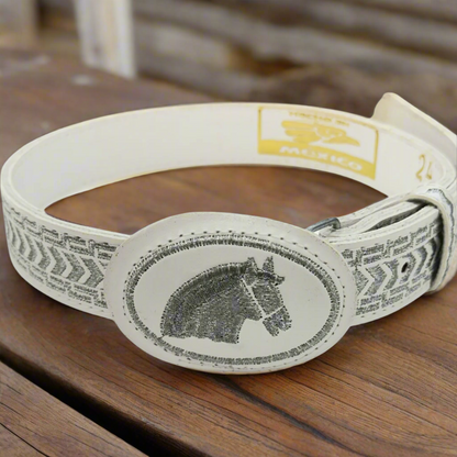 Boys Charro Belt, Silver Horse, Buckle