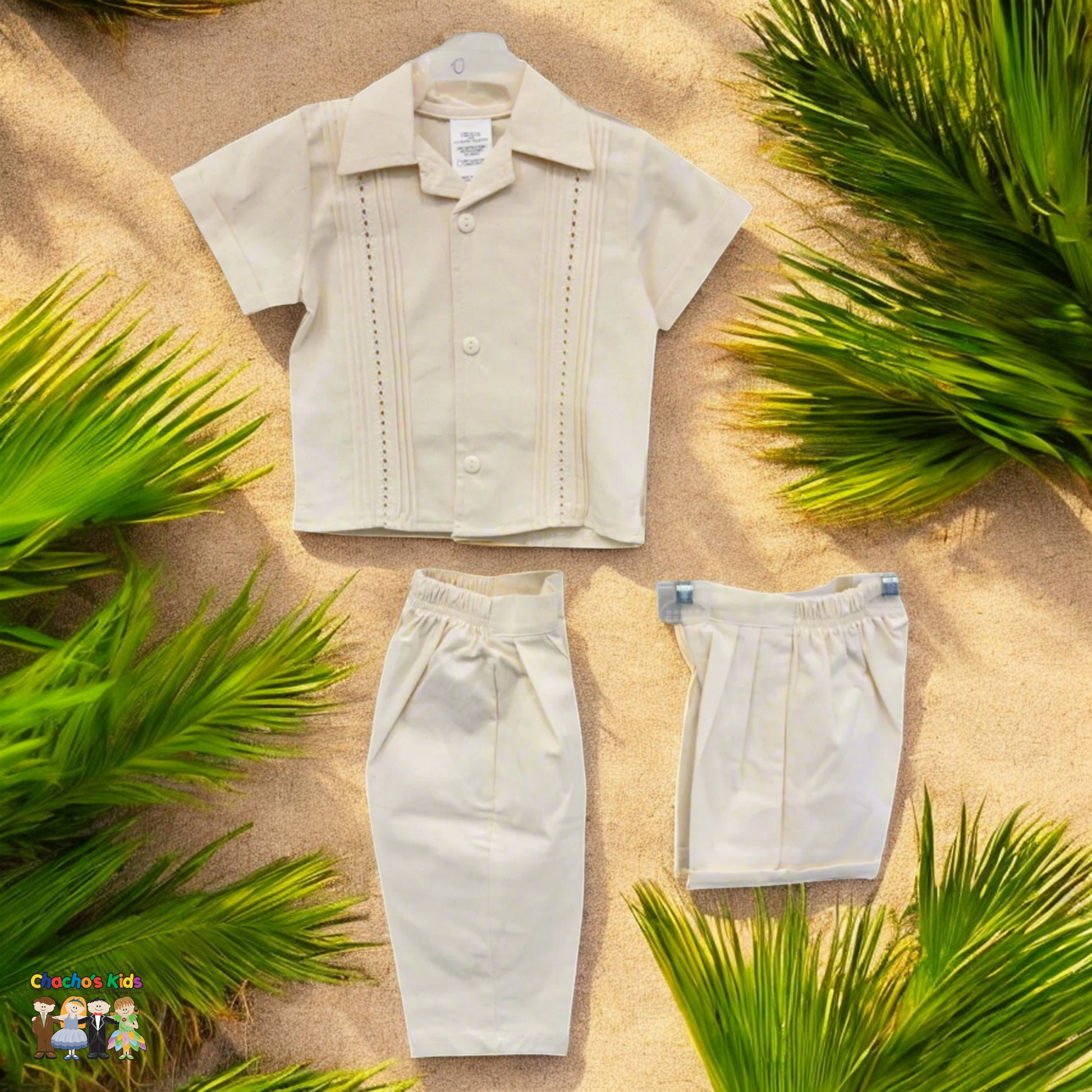 Boys Guayabera Sets (125)-Boys-Khaki-0-Chacho’s Kids