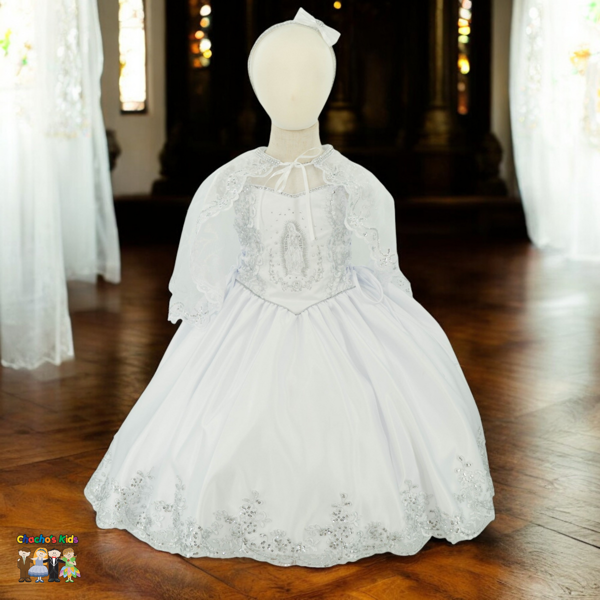 Girls Baptism Dress-White (481)
