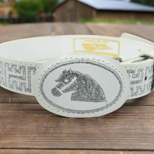 Boys Charro Belt, Silver Horse, Buckle