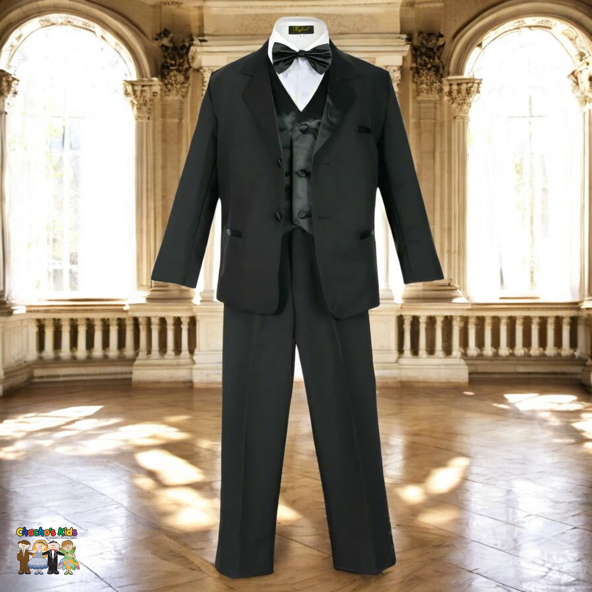 Boys Tuxedo-Black (BY010)-Boys-Chacho's Kids