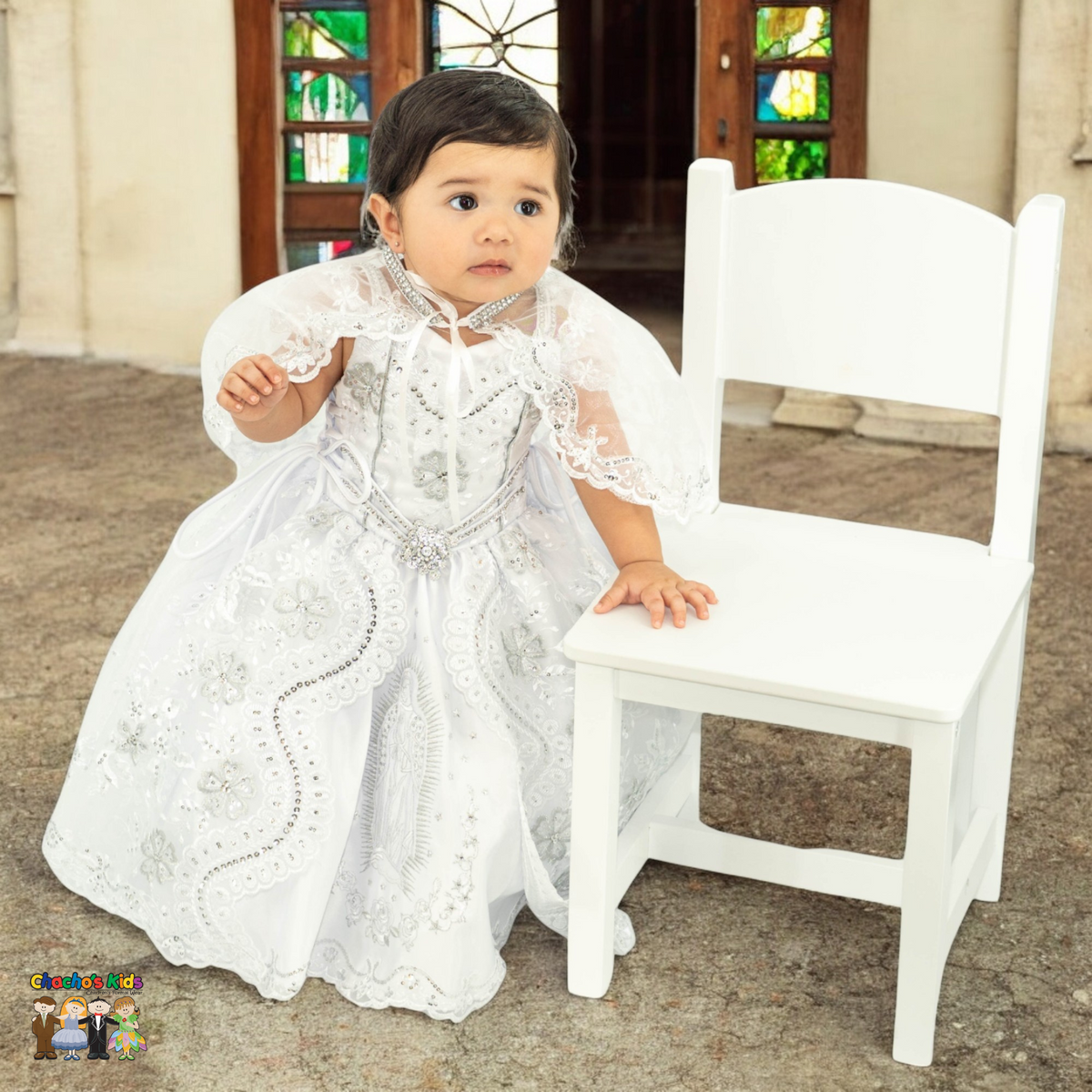 Girls Baptism Dress-White (469)