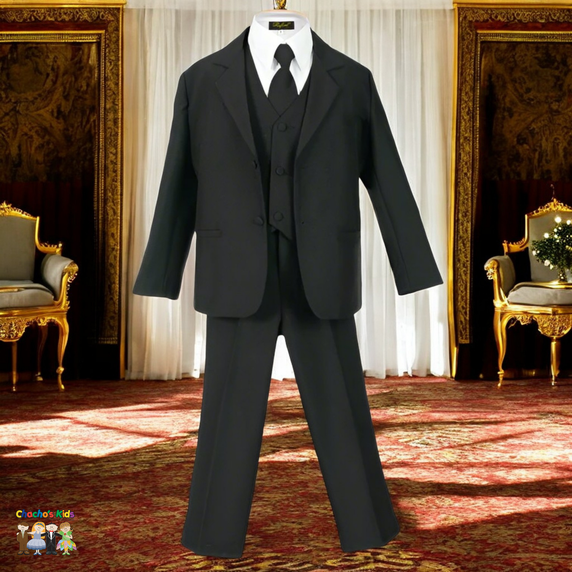 Classic Suit (Rafael BY013)-Boys-Black-S-Chacho’s Kids