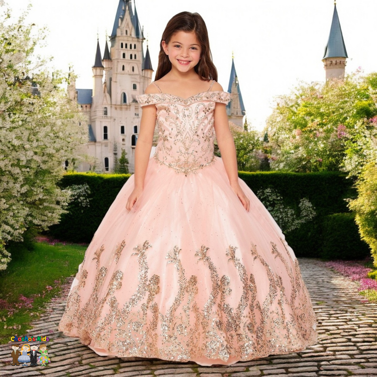 Ball Gown Dress-Mini Quince (8017)
