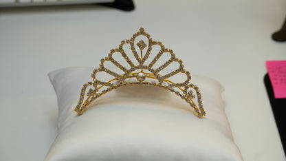 Girls Princess Tiara (TR-710)-Girls-Gold-Chacho's Kids