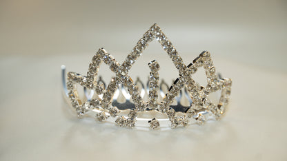 Girls Princess Tiara (TR-718)-Girls-Silver-Chacho's Kids