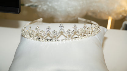 Girls Princess Tiara (TR-769)-Girls-Silver-Chacho's Kids