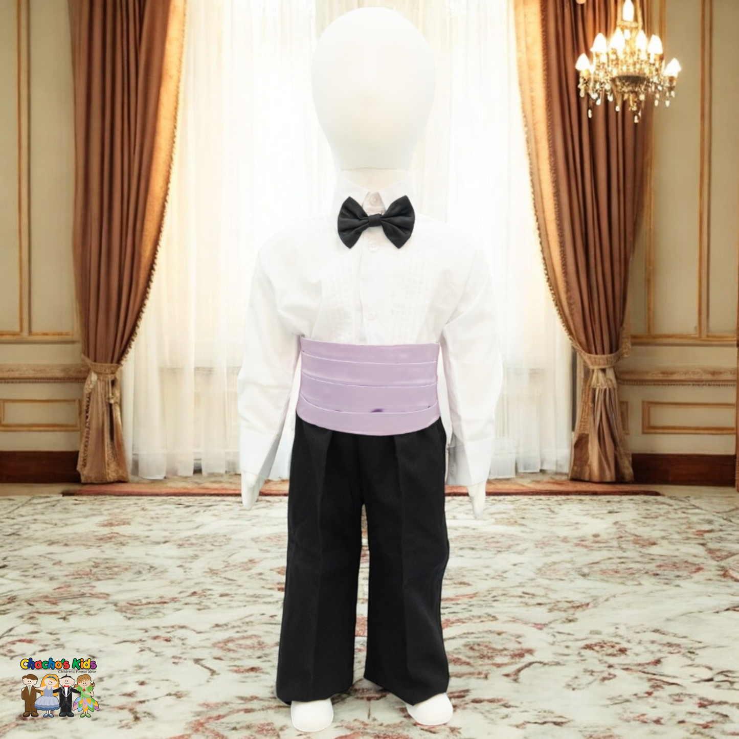 Satin Cummerbund (Lilac)-Boys-Chacho’s Kids