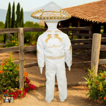 Charro Baptism (6-Piece) (White/Horse/Gold)-Boys-Chacho's Kids