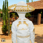 Charro Baptism (6-Piece) (White/Horse/Gold)-Boys-Chacho's Kids