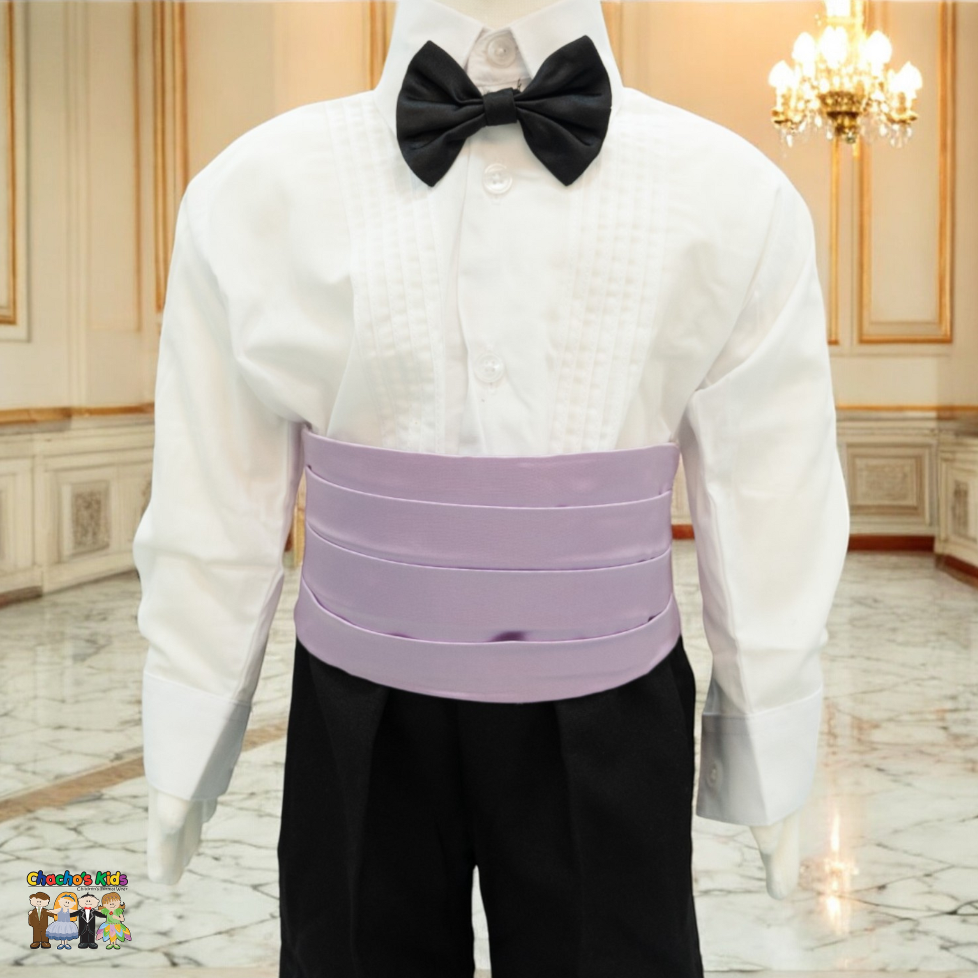 Satin Cummerbund (Lilac)-Boys-Lilac-S-Chacho’s Kids