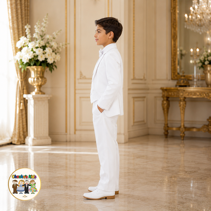 Boys Signature Tuxedo-White