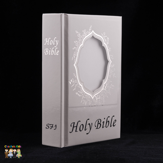 English Large Holy Bible-Silver-Chacho's Kids