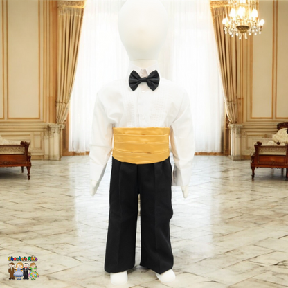 Satin Cummerbund (Metallic Gold)-Boys-Chacho’s Kids