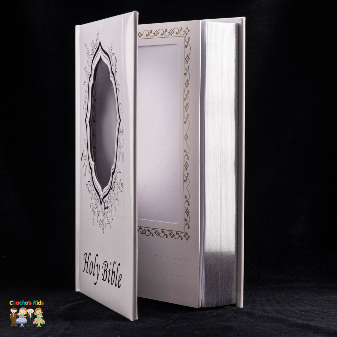 English Large Holy Bible-Silver-Chacho's Kids