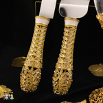 Super Elegant Wedding Wine Cups/ Wedding Flutes & Serving Set-Gold-182-Wedding Accessories-Chacho's Kids