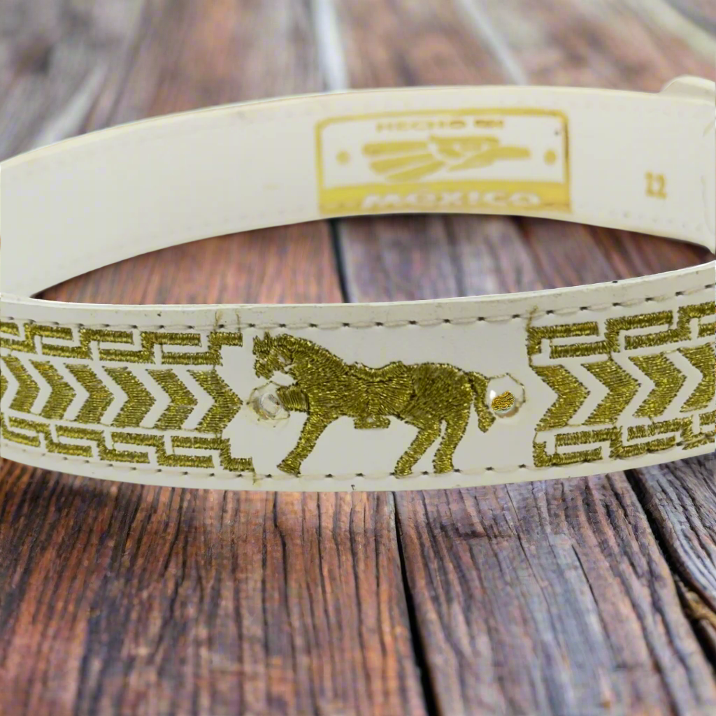 Boys Charro Belt, Gold Horse, Loop