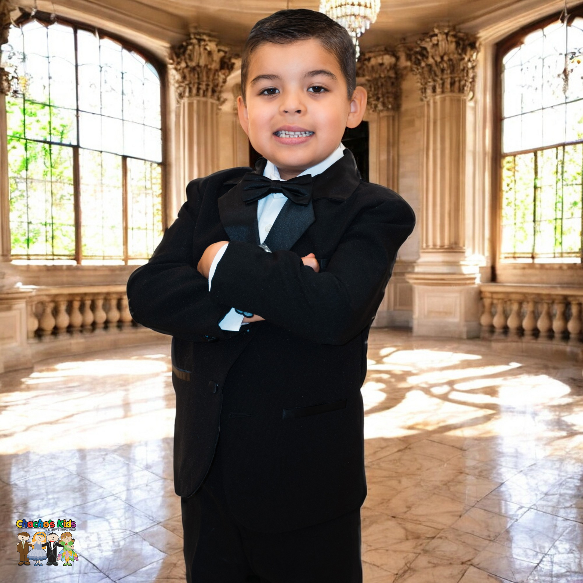 Boys Tuxedo-Black (BY010)-Boys-Chacho's Kids