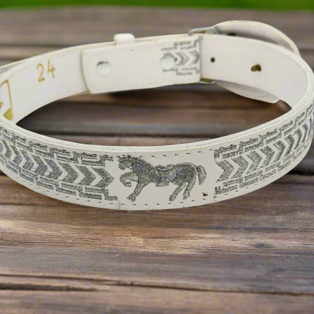 Boys Charro Belt, Silver Horse, Loop