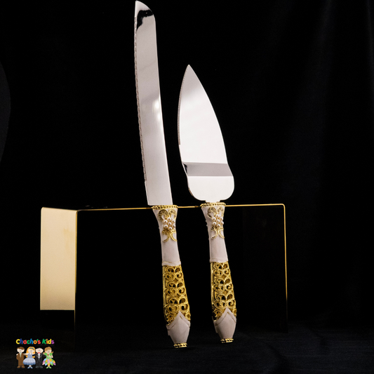 Wedding Knife & Serving Set-GOLD-NF007--Chacho's Kids