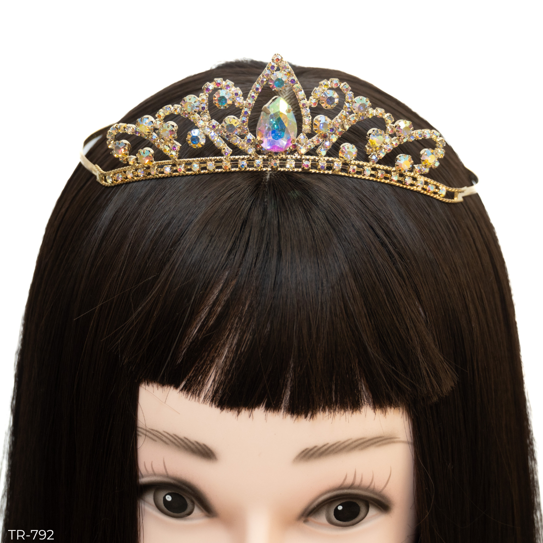 Girls Princess Tiara (TR-792)-Girls-Gold/Litmus-Chacho's Kids