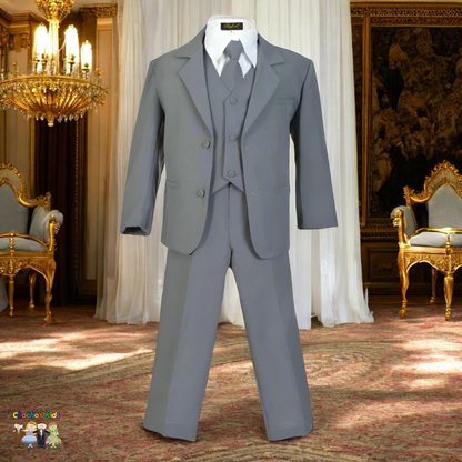 Classic Suit (Rafael BY013)-Boys-Gray-S-Chacho’s Kids