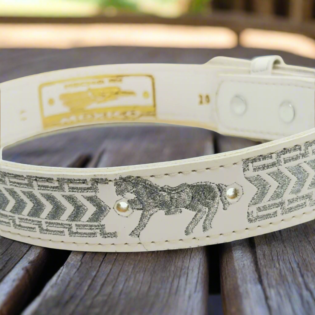 Boys Charro Belt, Silver Horse, Loop