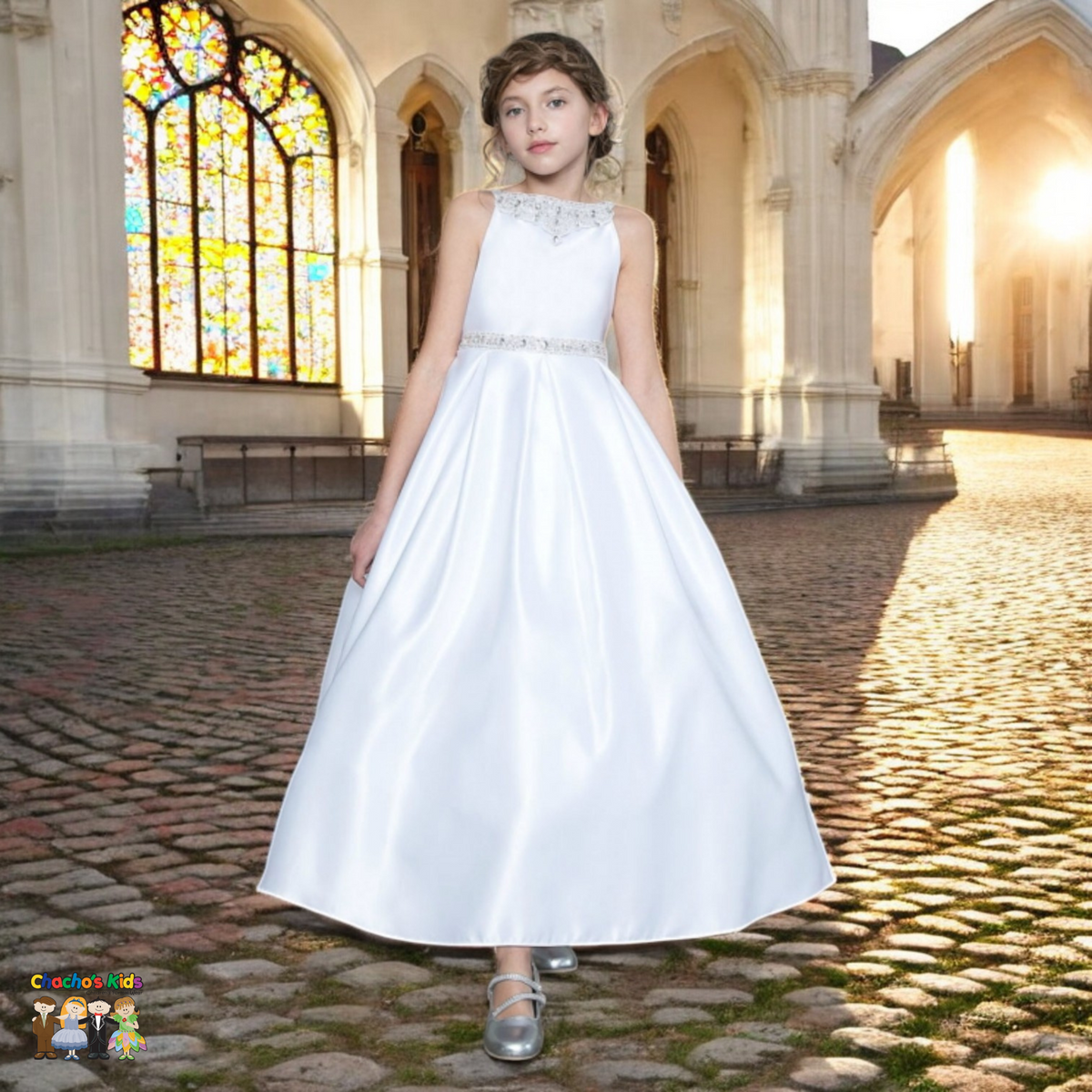 First Communion White Dress (D-786)