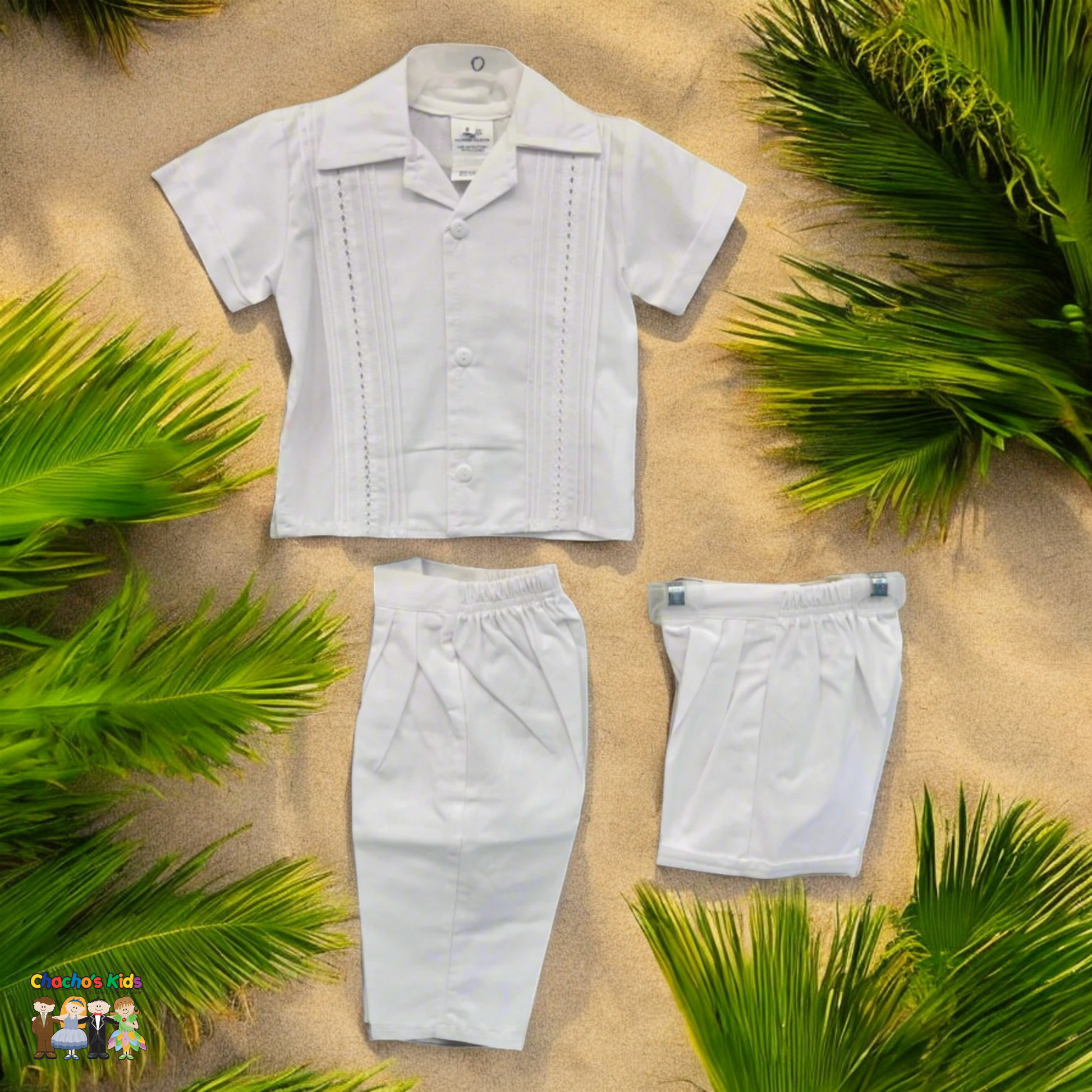 Boys Guayabera Sets (125)-Boys-White-0-Chacho’s Kids