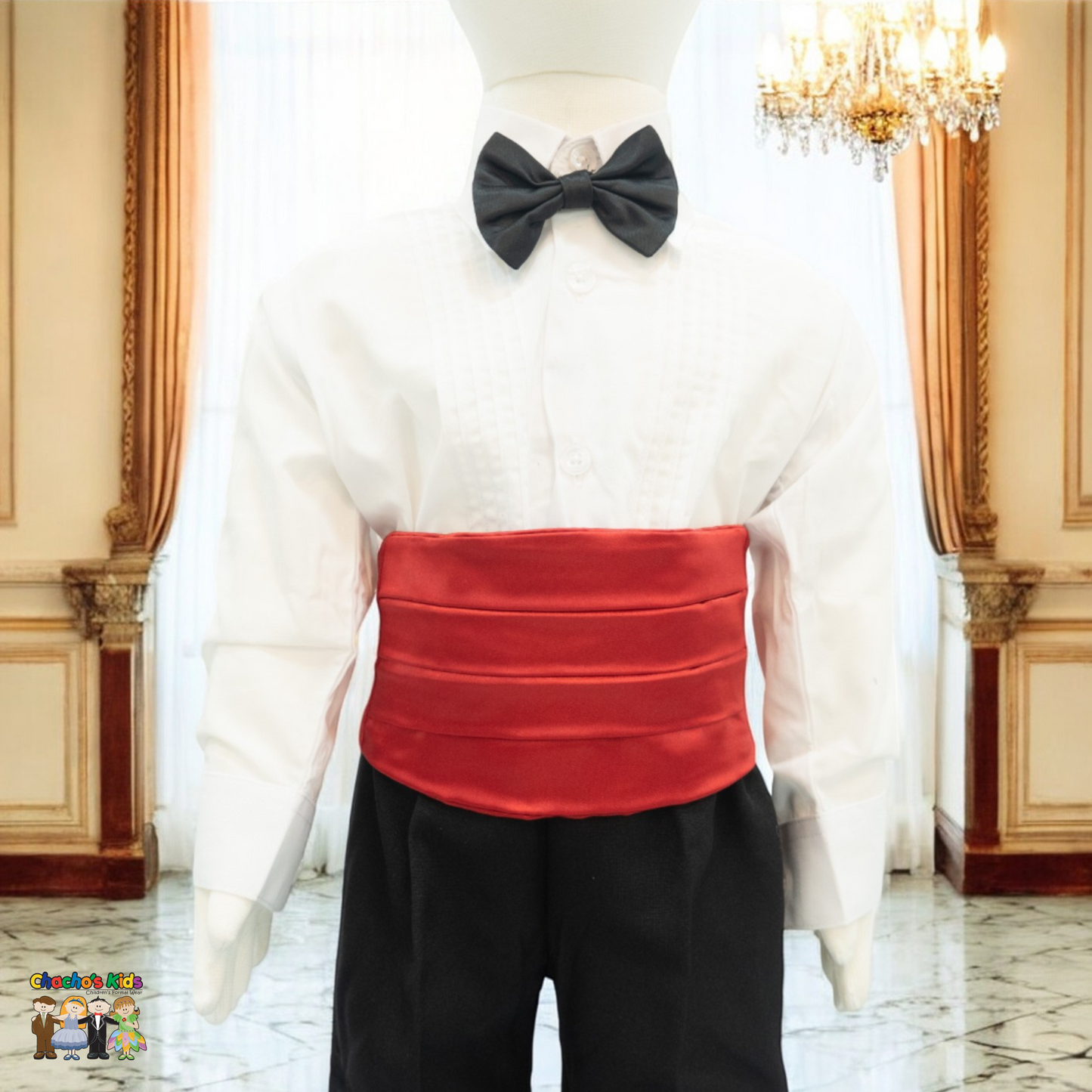 Satin Cummerbund (Apple Red)-Boys-Apple Red-S-Chacho’s Kids