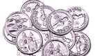 Wedding Arras-2.5" Silver Round Crystal Wedding Arras Box Set-Chacho's Kids