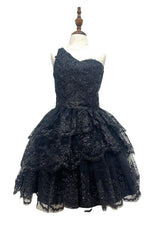 Party / Flower Girl Dress (5132)-Girls-Black-6-Chacho's Kids