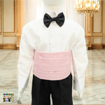 Satin Cummerbund (Pink)-Boys-Pink-S-Chacho’s Kids