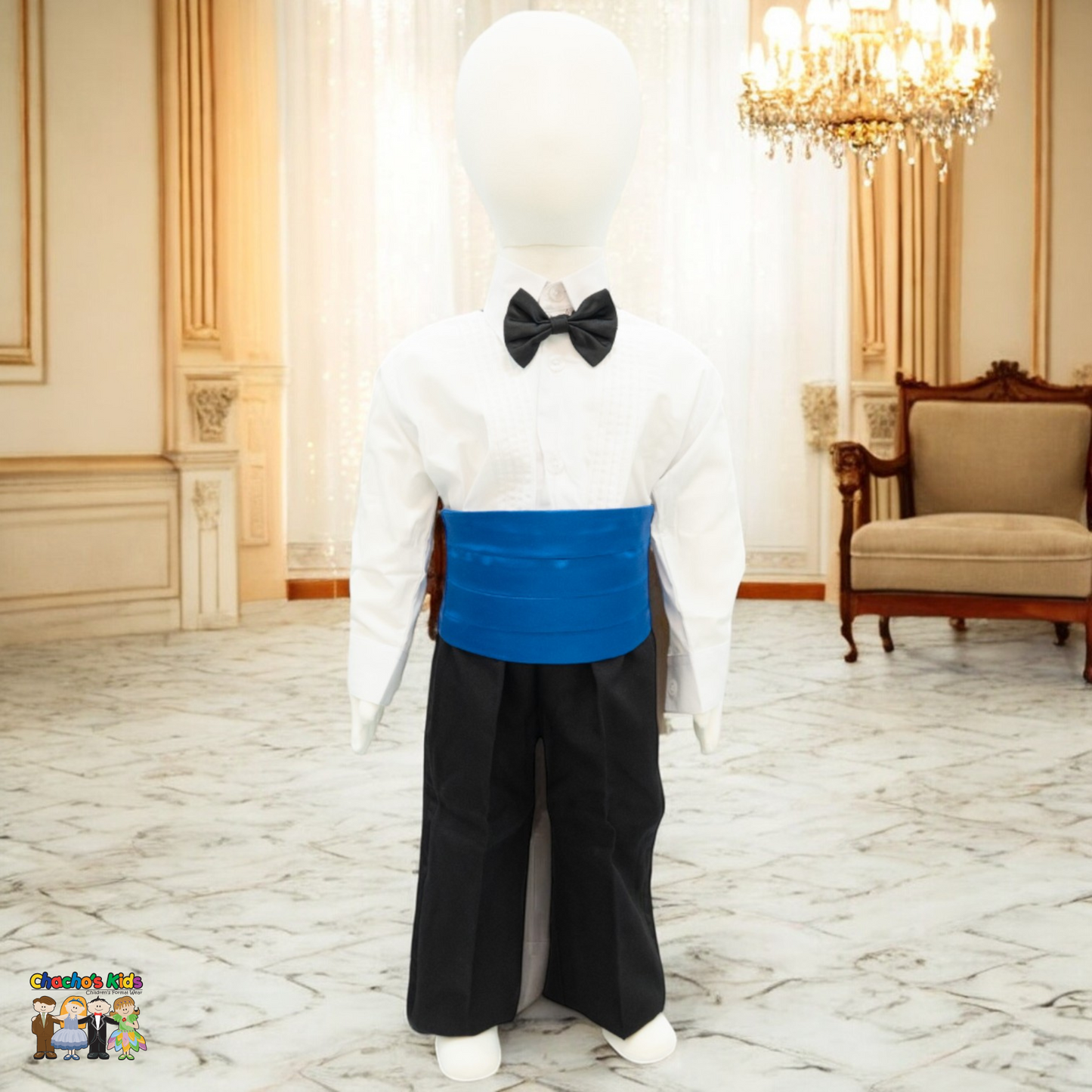 Satin Cummerbund (Royal Blue)-Boys-Chacho’s Kids