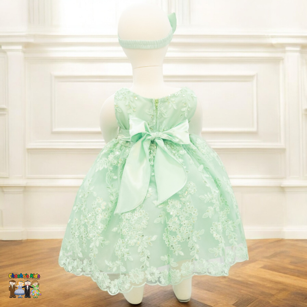 Baby Party / Flower Girl Dress (D-1616)-Girls-Chacho's-Kids