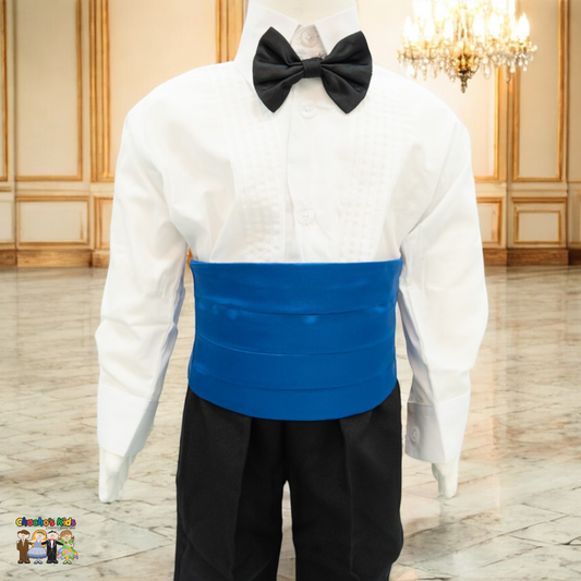 Satin Cummerbund (Royal Blue)-Boys-Royal Blue-S-Chacho’s Kids