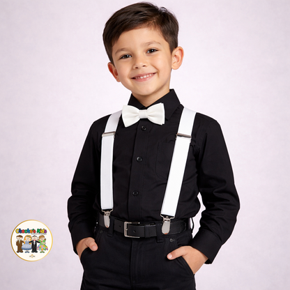 Kids Suspenders- White (SPT-02)