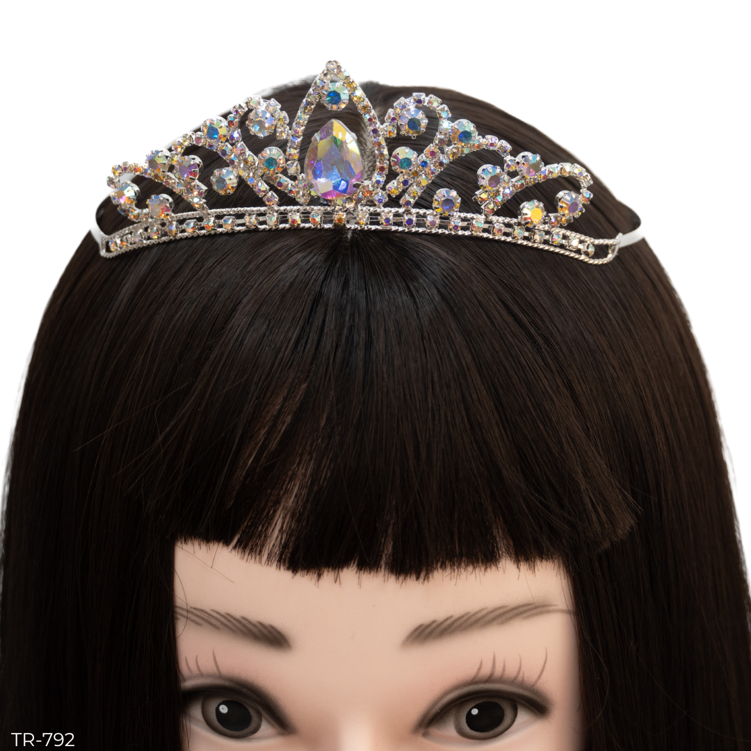 Girls Princess Tiara (TR-792)-Girls-Gold-Chacho's Kids