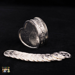 Wedding Arras-1.5" Silver Heart Arras Box and Coin Set with Rhinestones-Chacho's Kids