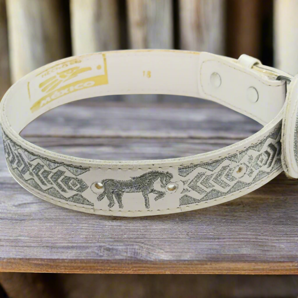 Boys Charro Belt, Silver Horse, Loop