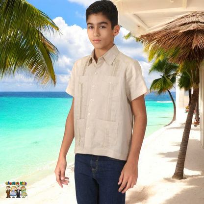 Boys Guayabera (1645)-Boys-Chacho’s Kids