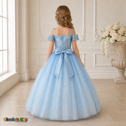3D Floral Embroidered Tulle Dress (430)