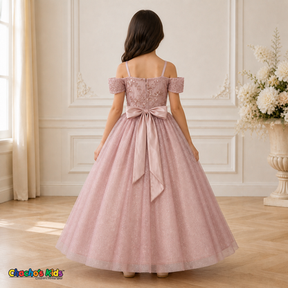 3D Floral Embroidered Tulle Dress (430)