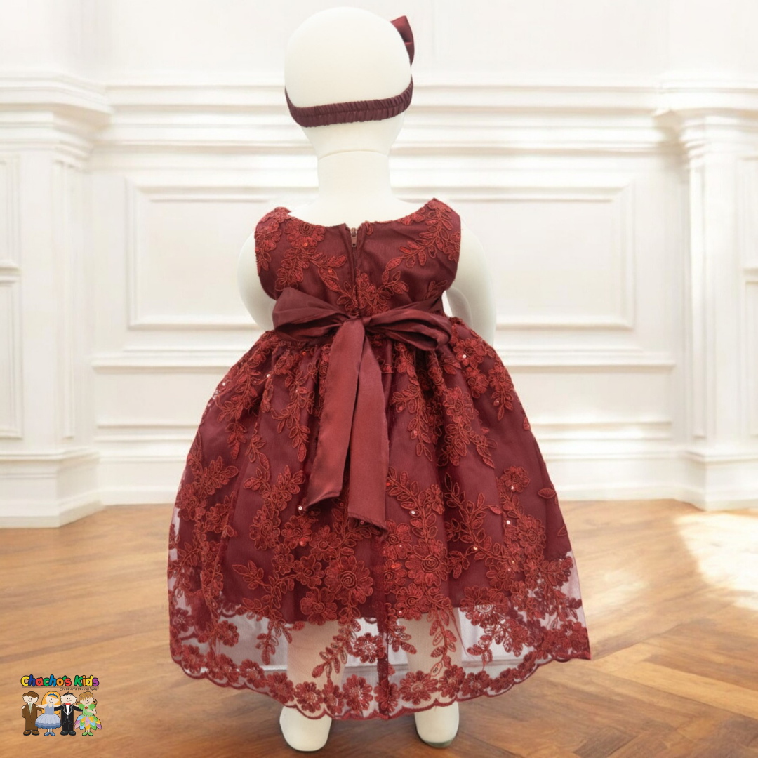 Baby Party / Flower Girl Dress (D-1616)-Girls-Chacho's-Kids